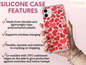 Red Hearts Phone Case – Cute Romantic Heart Pattern Design