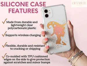 Halloween Witchy Phone Case – Celestial Moon & Witch Design