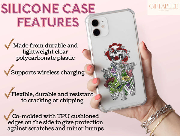 Skeleton Flower Art Phone Case – Gothic Lovers