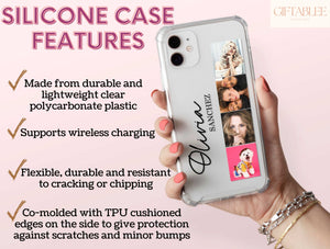 Photo Collage With Name Phone Case – Personalized Picture & Custom Name Gift