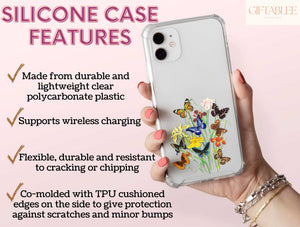 Butterfly Botanical Print Phone Case – Nature Lover Gift