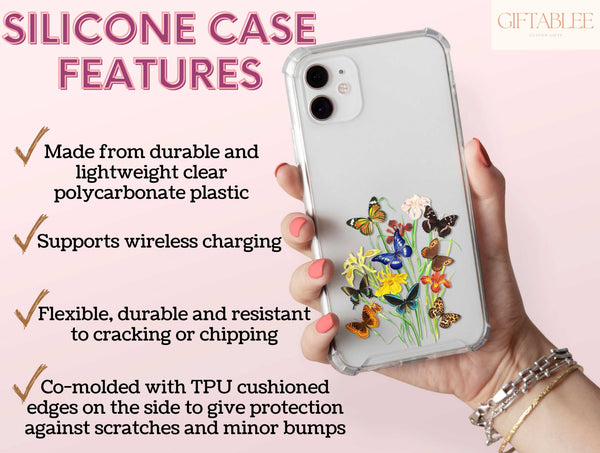 Butterfly Botanical Print Phone Case – Nature Lover Gift