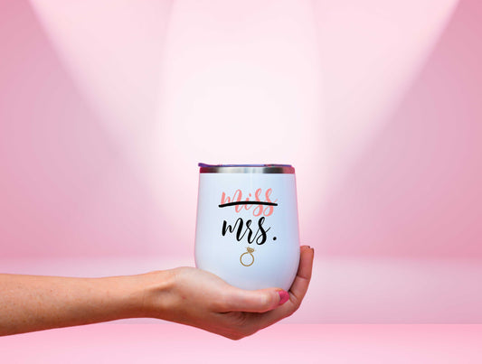 Miss To Mrs Tumbler, Future Mrs. Wine Tumbler For Women Bridal Party, Bride To Be Tumbler, Future Mrs, Bridal Shower Gifts For Her