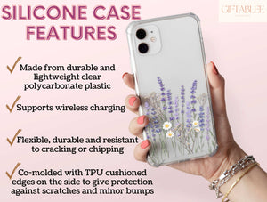 Lavender Flower Phone Case – Watercolor Botanical Floral Cover