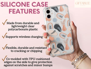 Abstract Boho Art Phone Case – Modern Neutral Botanical Design