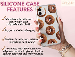 Chocolate Donut Phone Case – Cute Dessert Pattern Phone Cover