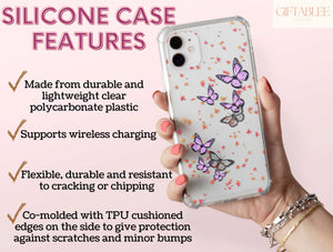 Cute Purple Butterfly Phone Case – Personalized Botanical Design
