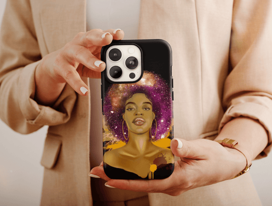 Afro Girl Phone Case, Modern Black Women Phone Case For Black Women’s Black History Month Gift, African Woman Case, Afro Phone Case For Her