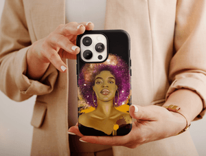 Cosmic Beauty – Afro Girl Phone Case
