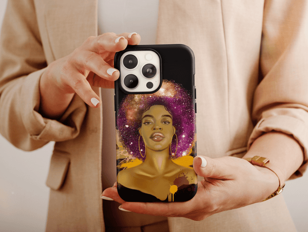 Cosmic Beauty – Afro Girl Phone Case