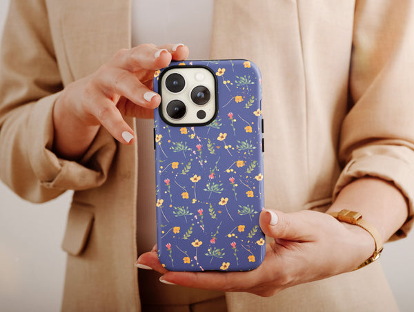 Colorful Wildflower Phone Case – Cottagecore Floral & Botanical Design