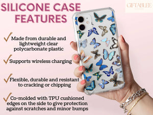 Aesthetic Blue Butterfly Phone Case – Vibrant Nature Design
