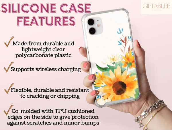 Sunflower Watercolor Phone Case – For Floral Lovers