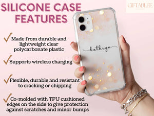 Bokeh Effect With Name Phone Case – Personalized Sparkle & Heart Design