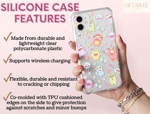 Pastel Monster Phone Case – Cute Kawaii Cartoon Monster Pattern