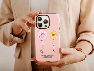 Best Friend Birth Flowers Phone Case – Personalized Floral Gift