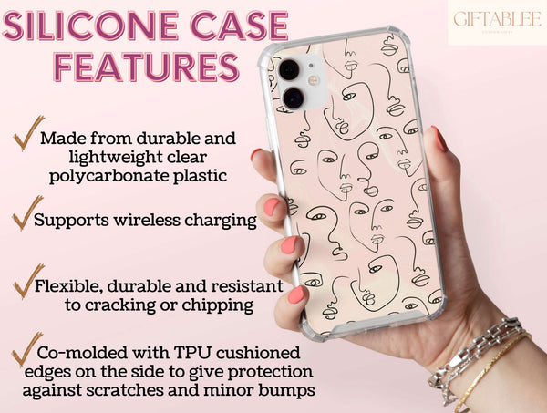 Line Art Face Phone Case – Minimalist Abstract Face Drawing