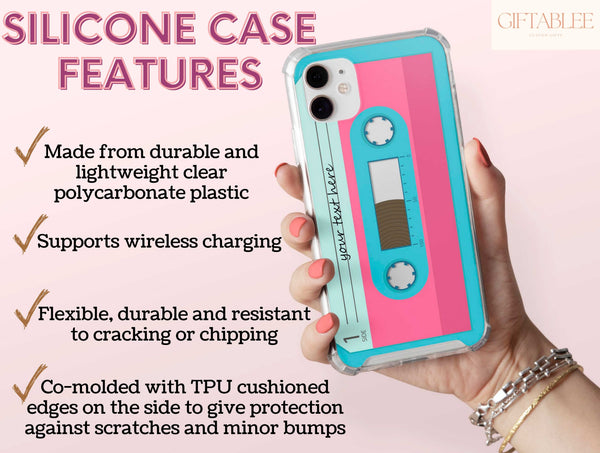 Custom Cassette Tape Phone Case – Personalized Retro Music Design