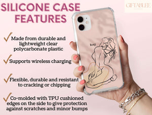 Woman Body Line Art Phone Case – Minimalist Feminine Figure Design