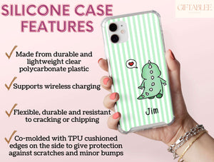 Dinosaur Couple Phone Case – Personalized Cute Dinosaur Love Design