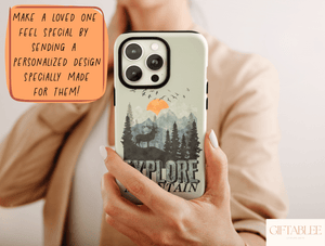 Explore Mountain Phone Case – Rustic Mountain & Wilderness Landscape