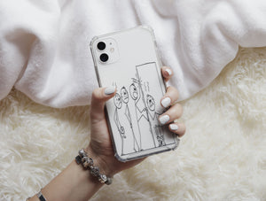 Tummy Hurts Phone Case – Funny Minimalist Line Art