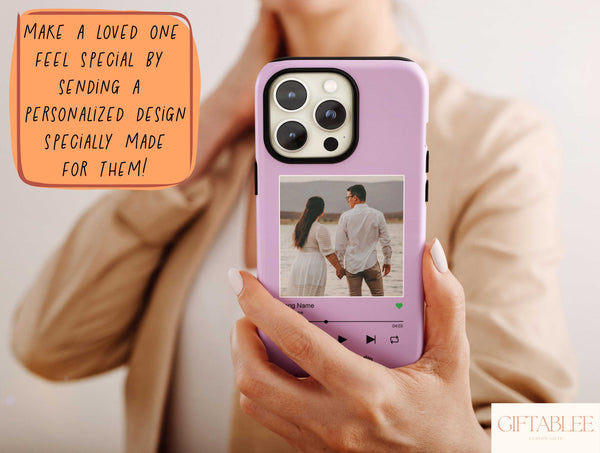 Custom Playlist Phone Case – Personalized Photo, Song & Artist Music Design