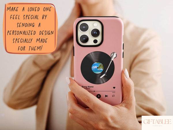 Music Vinyl Phone Case – Personalized Retro Record Player Design