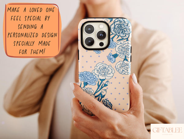 Blue Carnation Phone Case – Flower Lovers