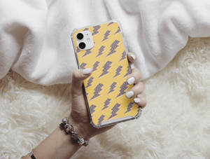 Retro Leopard Phone Case – Leopard Print Lightning Bolt Design