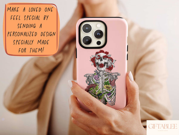 Skeleton Flower Art Phone Case – Gothic Lovers