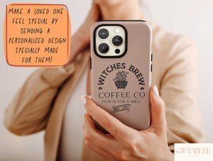 Witches Brew Phone Case – Vintage Witch Coffee Halloween Art