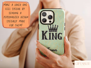 Custom King And Queen Phone Case – Personalized Couple & Matching Design