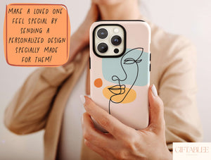 Aesthetic Lines Phone Case – Minimalist Abstract Line Art Phone Cover