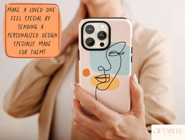 Aesthetic Lines Phone Case – Minimalist Abstract Line Art Phone Cover