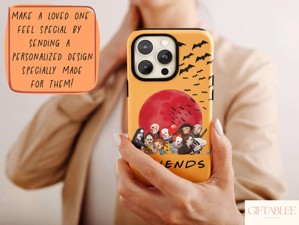 Horror Friends Phone Case – Retro Horror Movie Fan Halloween Accessory