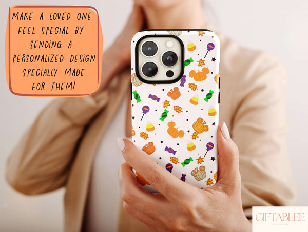 Spooky Mouse Phone Case – Cute Halloween Candy Pattern Accessory