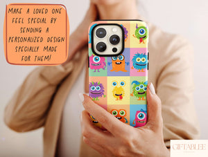 Monster Cartoon Creature Phone Case – Cute Colorful Kawaii Monster Design