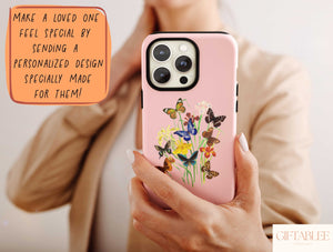 Butterfly Botanical Print Phone Case – Nature Lover Gift