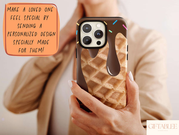 Chocolate Ice Cream Phone Case – For Dessert Lovers