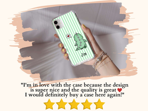 Dinosaur Couple Phone Case – Personalized Cute Dinosaur Love Design