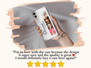 Photo Collage With Name Phone Case – Personalized Picture & Custom Name Gift
