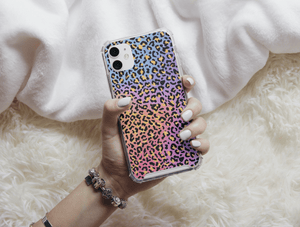 Rainbow Leopard Print Phone Case – Bold Colorful Animal Design