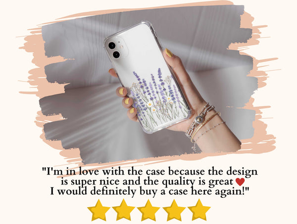 Lavender Flower Phone Case – Watercolor Botanical Floral Cover