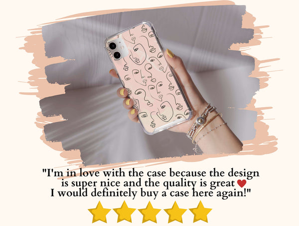 Line Art Face Phone Case – Minimalist Abstract Face Drawing
