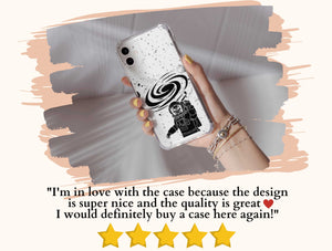 Trippy Skeleton Phone Case – Cosmic Astronaut Space Design