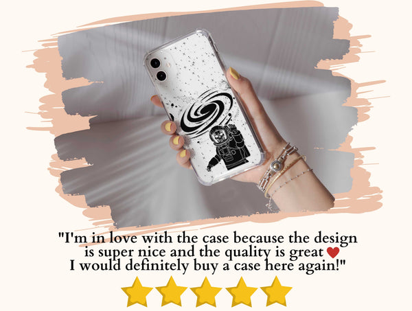 Trippy Skeleton Phone Case – Cosmic Astronaut Space Design