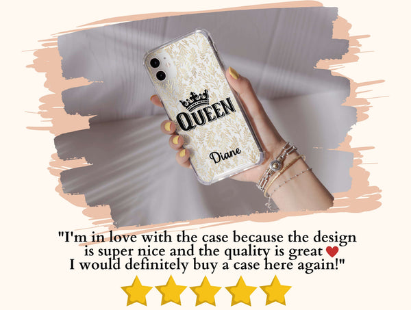 Custom King And Queen Phone Case – Personalized Couple & Matching Design