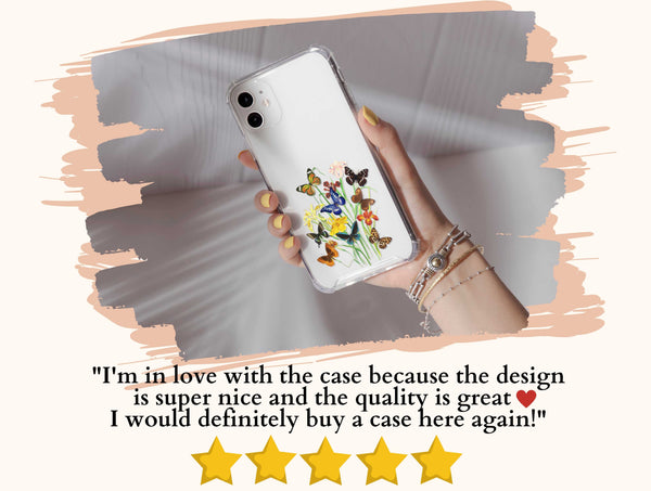 Butterfly Botanical Print Phone Case – Nature Lover Gift