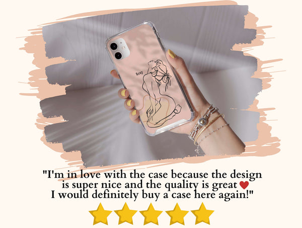 Woman Body Line Art Phone Case – Minimalist Feminine Figure Design